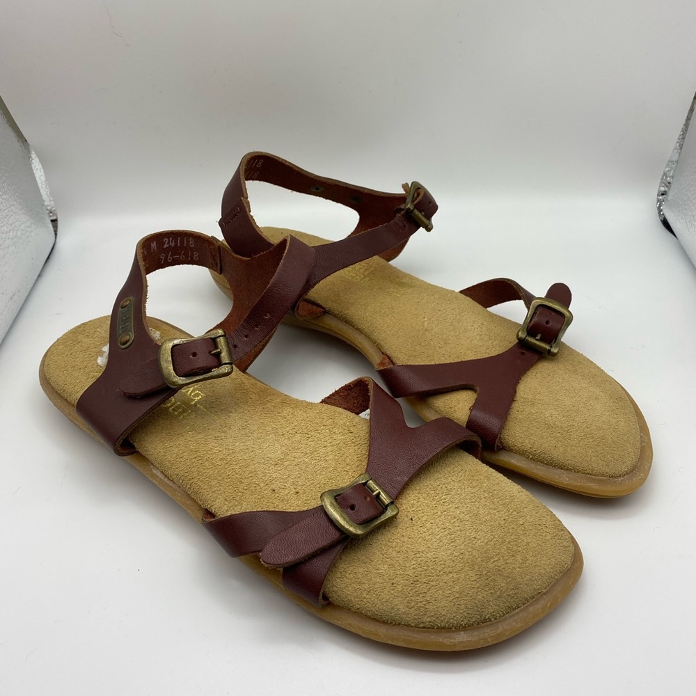 Sebago Brown Leather Sandals Vintage  size  7.5M